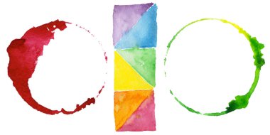 Sulu Boya renkli doku illüstrasyon.