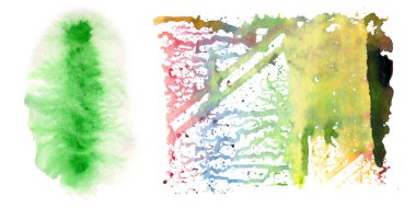 Sulu Boya renkli doku illüstrasyon.