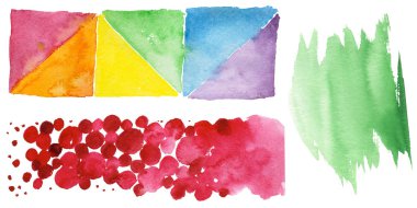 Sulu Boya renkli doku illüstrasyon.