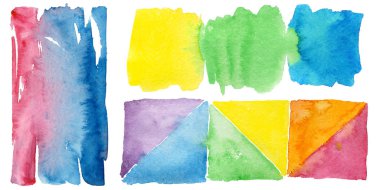 Sulu Boya renkli doku illüstrasyon.