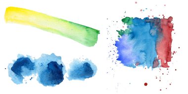 Sulu Boya renkli doku illüstrasyon.