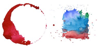 Sulu Boya renkli doku illüstrasyon.