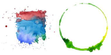 Sulu Boya renkli doku illüstrasyon.