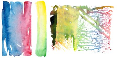 Sulu Boya renkli doku illüstrasyon.