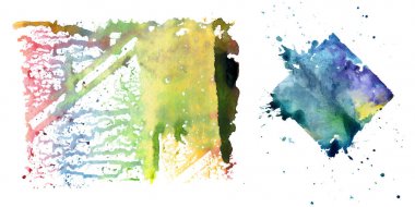 Sulu Boya renkli doku illüstrasyon.