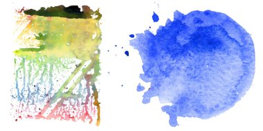 Sulu Boya renkli doku illüstrasyon.