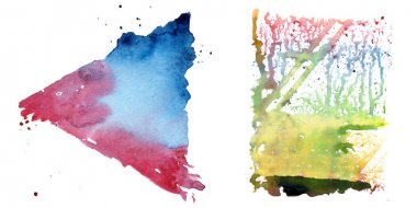 Sulu Boya renkli doku illüstrasyon.