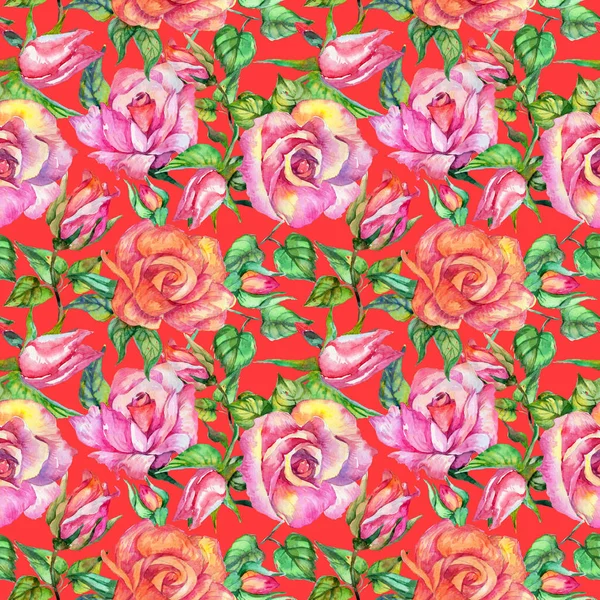 Motif fleur rose sauvage dans un style aquarelle . — Photo