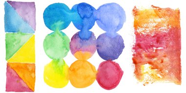 Sulu Boya renkli doku illüstrasyon.