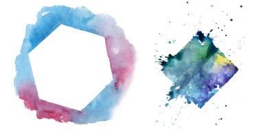 Sulu Boya renkli doku illüstrasyon.