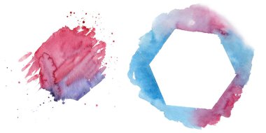 Sulu Boya renkli doku illüstrasyon.