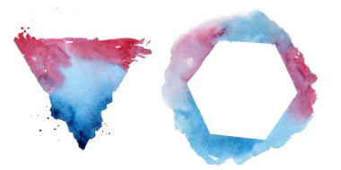 Sulu Boya renkli doku illüstrasyon.