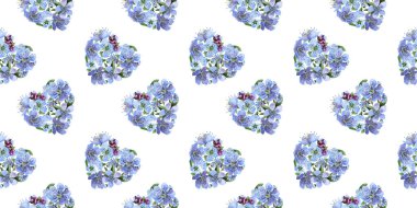 Kır çiçeği kiraz çiçek deseni suluboya tarzında çiçekler.