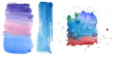 Sulu Boya renkli doku illüstrasyon.