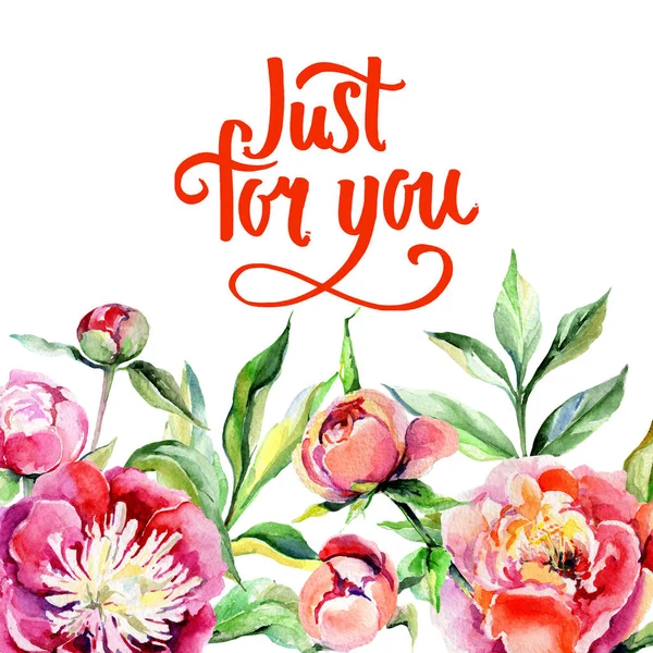 Kır çiçeği Şakayık çiçeği çerçeve suluboya tarzında.