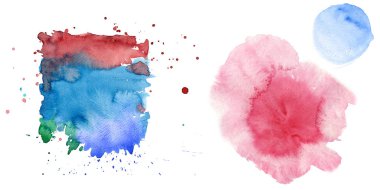 Sulu Boya renkli doku illüstrasyon.