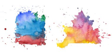 Sulu Boya renkli doku illüstrasyon.