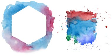 Sulu Boya renkli doku illüstrasyon.