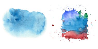 Sulu Boya renkli doku illüstrasyon.