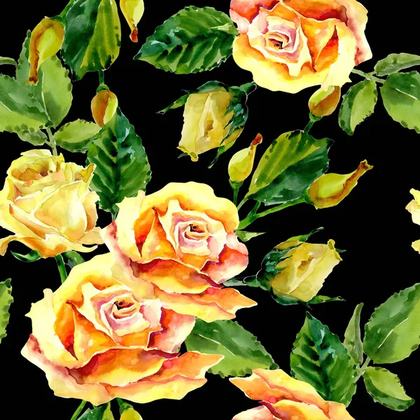 Kır çiçeği gül çiçek deseni suluboya tarzında.