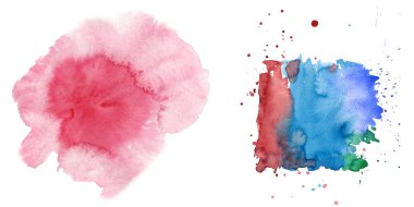 Sulu Boya renkli doku illüstrasyon.