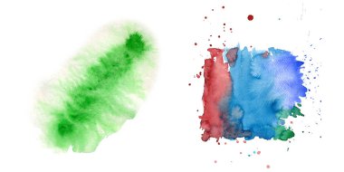 Sulu Boya renkli doku illüstrasyon.