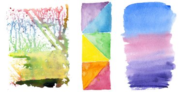 Sulu Boya renkli doku illüstrasyon.