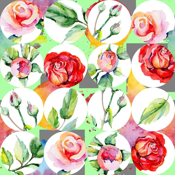 Vadvirág rosa virágmintás akvarell stílusú. — Stock Fotó
