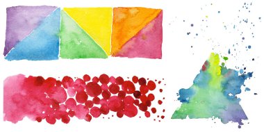 Sulu Boya renkli doku illüstrasyon.