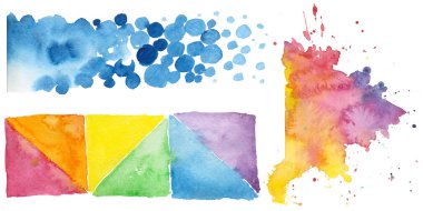 Sulu Boya renkli doku illüstrasyon.