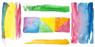 Sulu Boya renkli doku illüstrasyon.