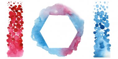 Sulu Boya renkli doku illüstrasyon.