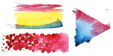 Sulu Boya renkli doku illüstrasyon.