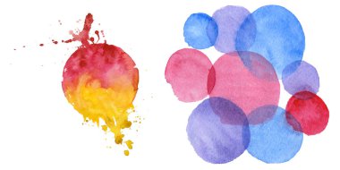 Sulu Boya renkli doku illüstrasyon.