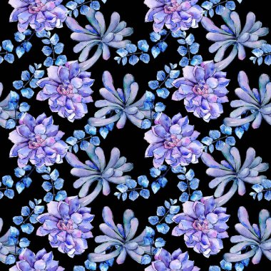 Tropikal Hawaii aloe ağaç desen bir suluboya tarzında bırakır. .