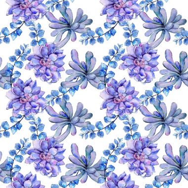 Tropikal Hawaii aloe ağaç desen bir suluboya tarzında bırakır. .