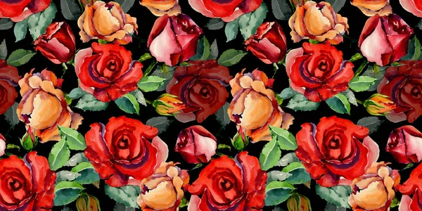 Kır çiçeği gül çiçek deseni suluboya tarzında.