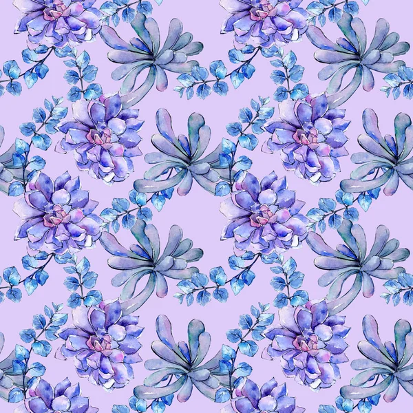 Tropikal Hawaii aloe ağaç desen bir suluboya tarzında bırakır. .