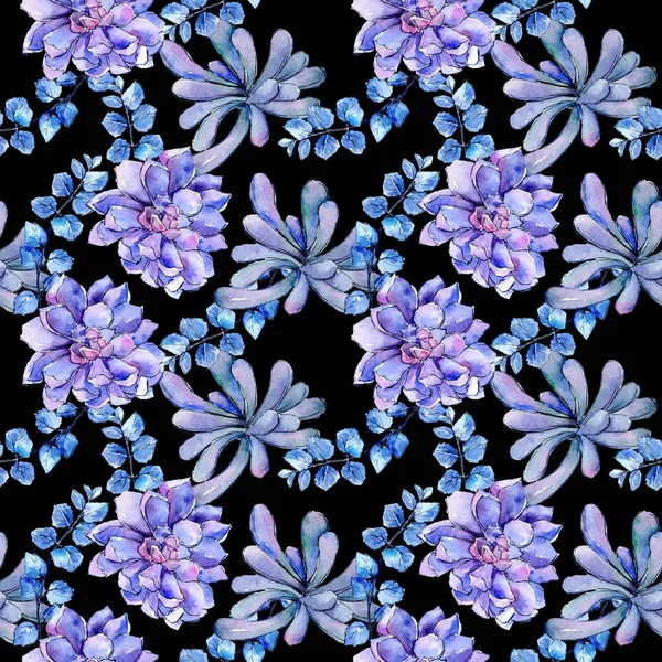 Tropikal Hawaii aloe ağaç desen bir suluboya tarzında bırakır. .