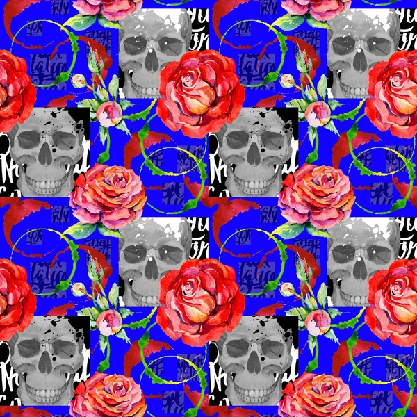 Kır çiçeği rosa çiçek deseni suluboya tarzında.