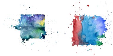 Sulu Boya renkli doku illüstrasyon.