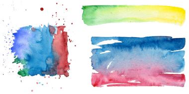 Sulu Boya renkli doku illüstrasyon.