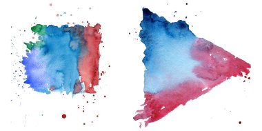 Sulu Boya renkli doku illüstrasyon.