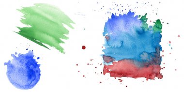 Sulu Boya renkli doku illüstrasyon.