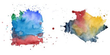 Sulu Boya renkli doku illüstrasyon.