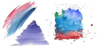 Sulu Boya renkli doku illüstrasyon.