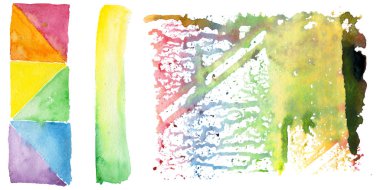 Sulu Boya renkli doku illüstrasyon.