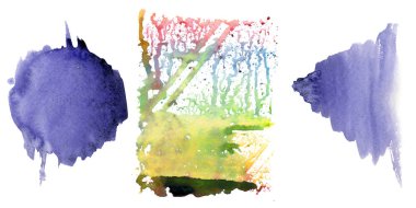 Sulu Boya renkli doku illüstrasyon.