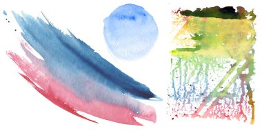 Sulu Boya renkli doku illüstrasyon.