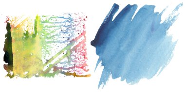 Sulu Boya renkli doku illüstrasyon.